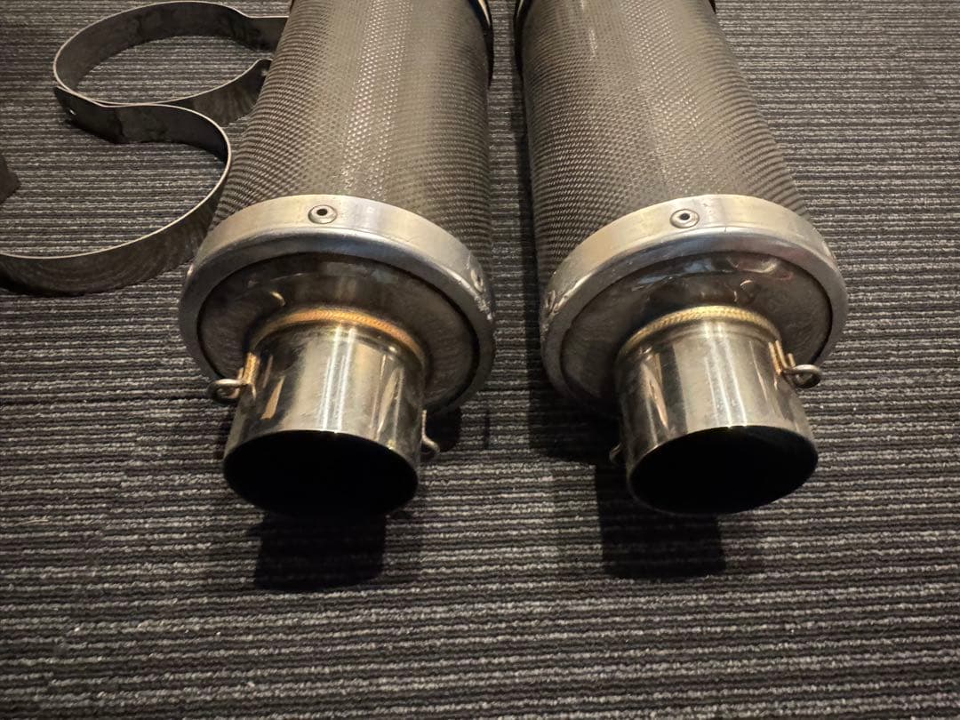 60.5 汎用サイレンサー　カーボンマフラー　EPRO ツイン　cb xjr