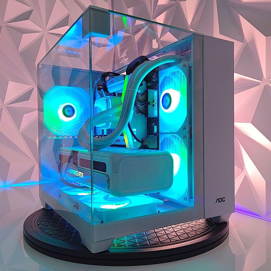 『新品』✨コンパクト3面ガラスゲーミングPC✨デスクトップ／ミニタワー／ホワイト