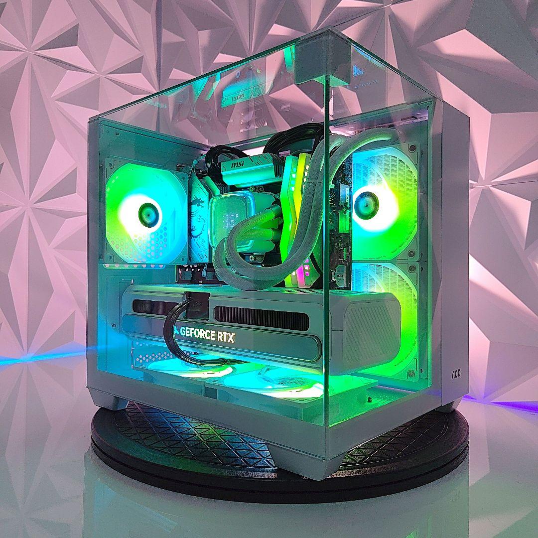 『新品』✨コンパクト3面ガラスゲーミングPC✨デスクトップ／ミニタワー／ホワイト