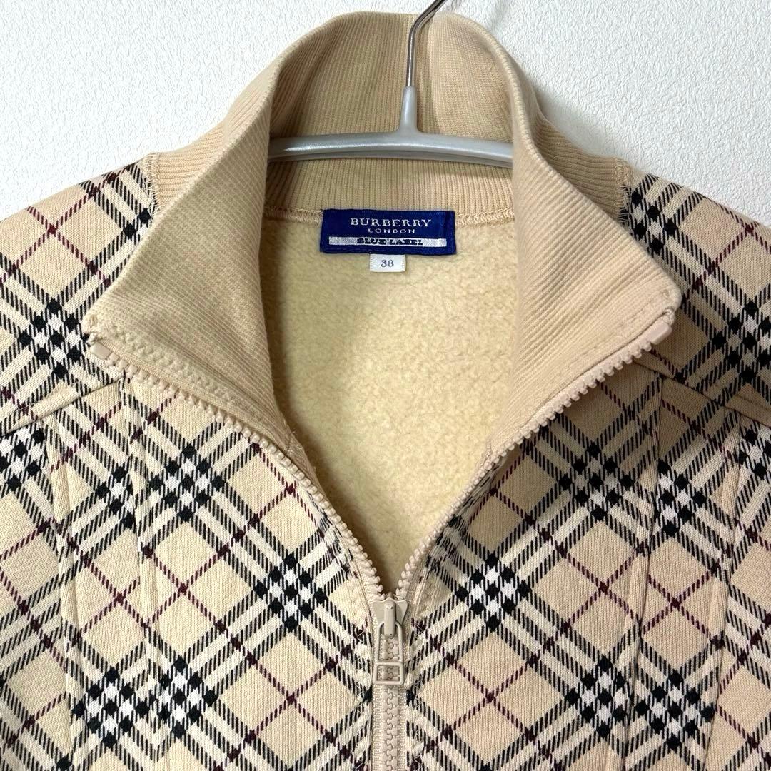 美品　BURBERRY バーバリー ブルーレーベル ジップアップ スウェット