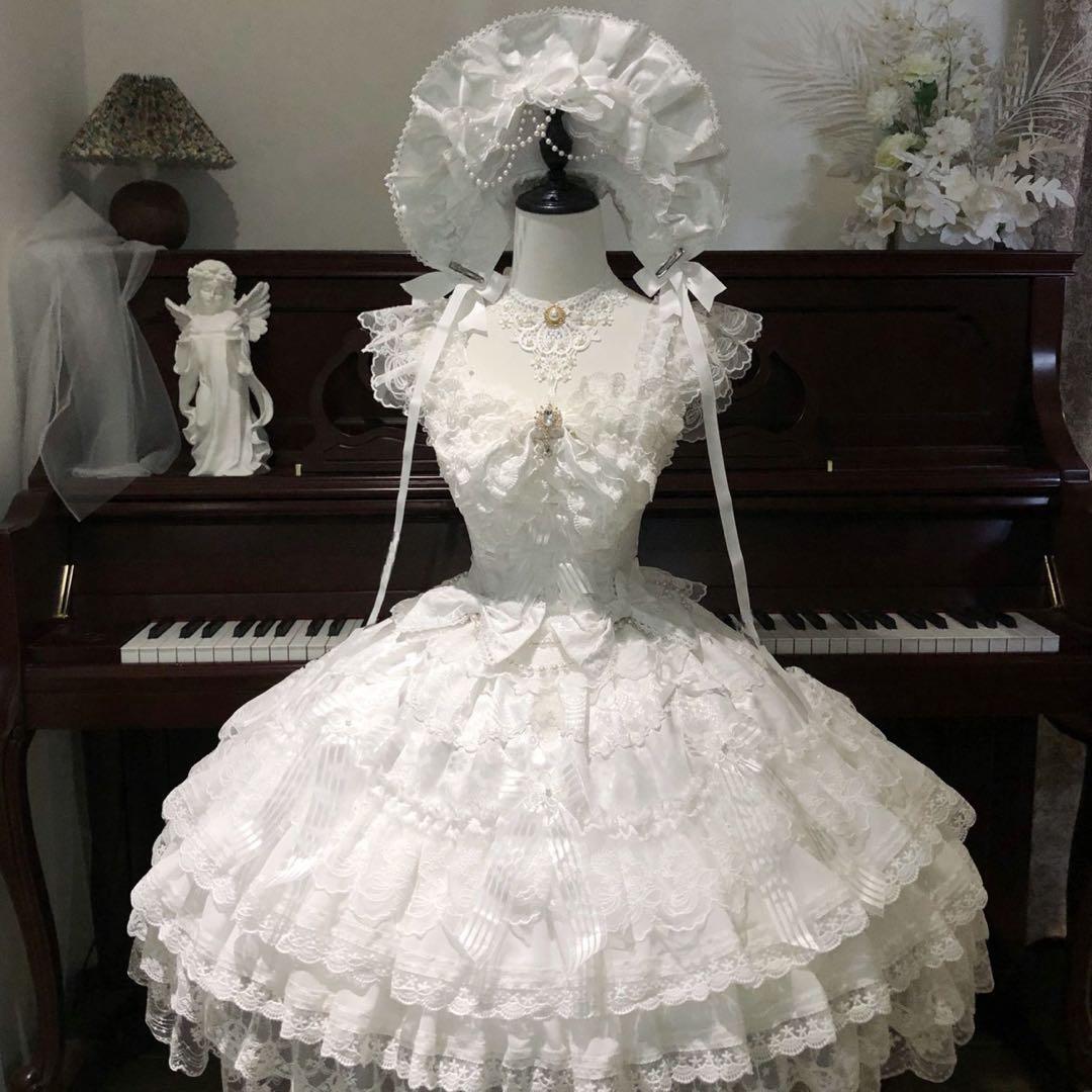 【月下桜頌】ピンク ゴスロリ・ロリータドレス 甘ロリ　ロリィタJSK お姫様