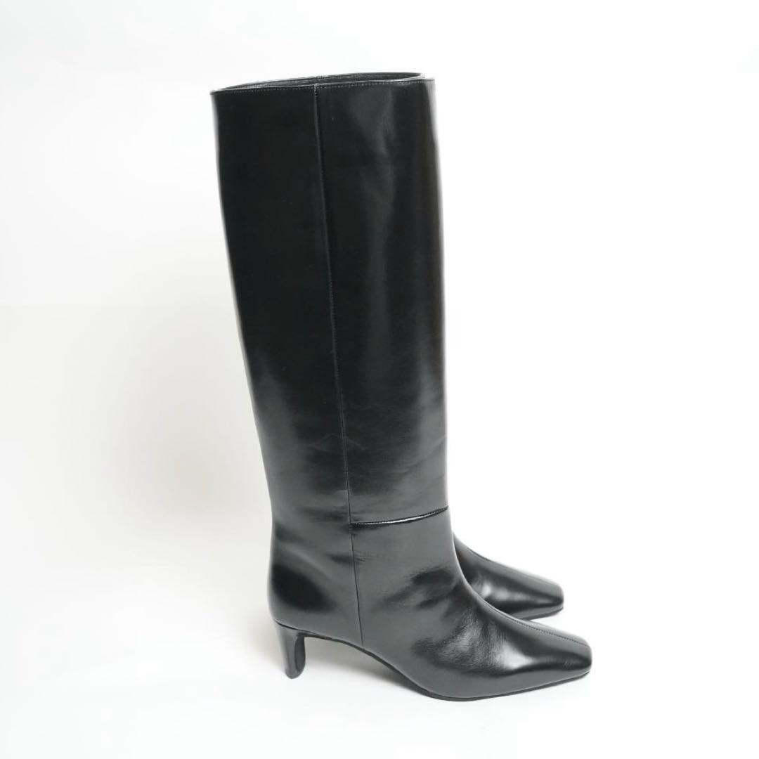 【新品未使用】aga ヤマダヤヤマ ロングブーツ レザー 本革 23-23.5