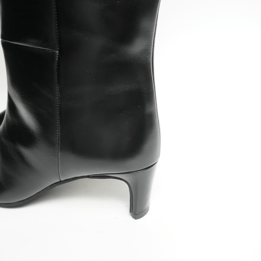 【新品未使用】aga ヤマダヤヤマ ロングブーツ レザー 本革 23-23.5