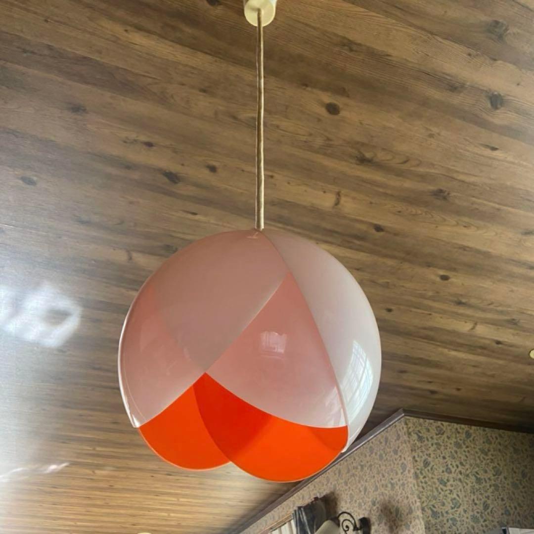 昭和レトロ　チューリップライト　当時物　ペンダントライト　レトロポップ