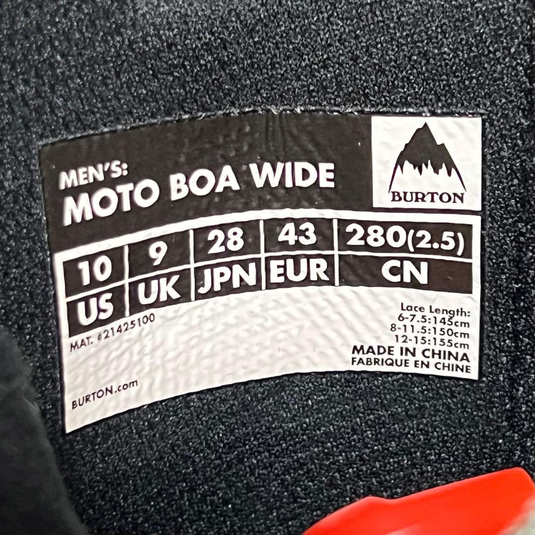 【未使用級美品】MOTO BOA WIDE 28cm Burton バートン
