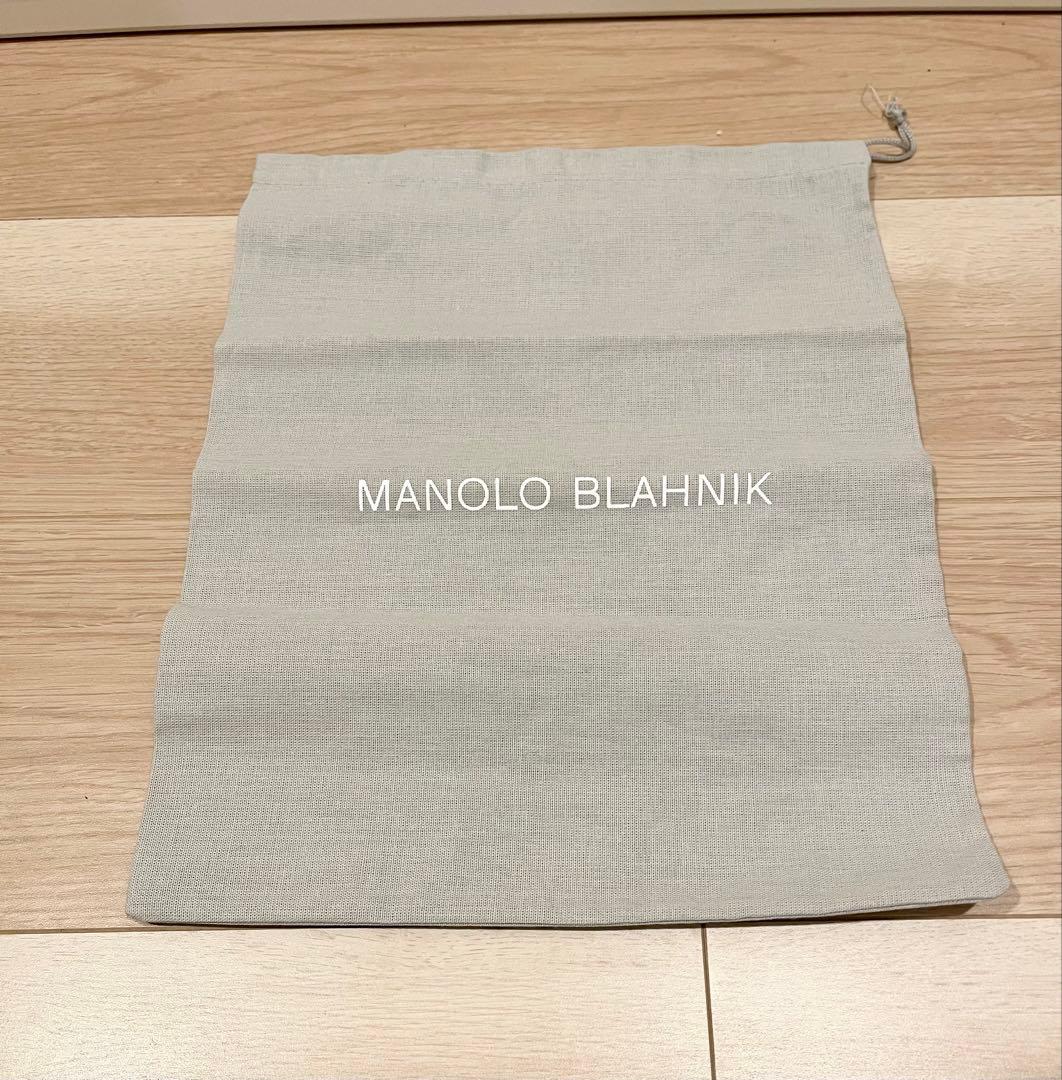 美品MANOLO BLAHNIKマノロブラニク フラットパンプスBLACK黒35