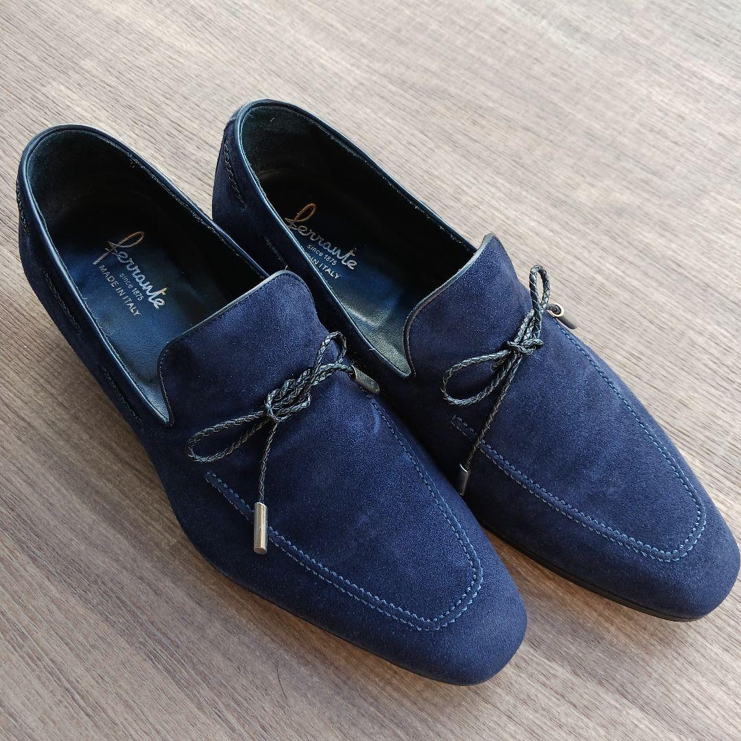 Ferrante スエードローファー UK6 E　紺