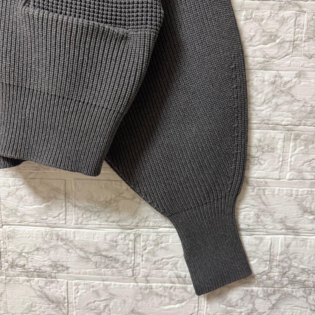【美品】ADAM ET ROPÉ BIGボタンニットカーディガンF グレー