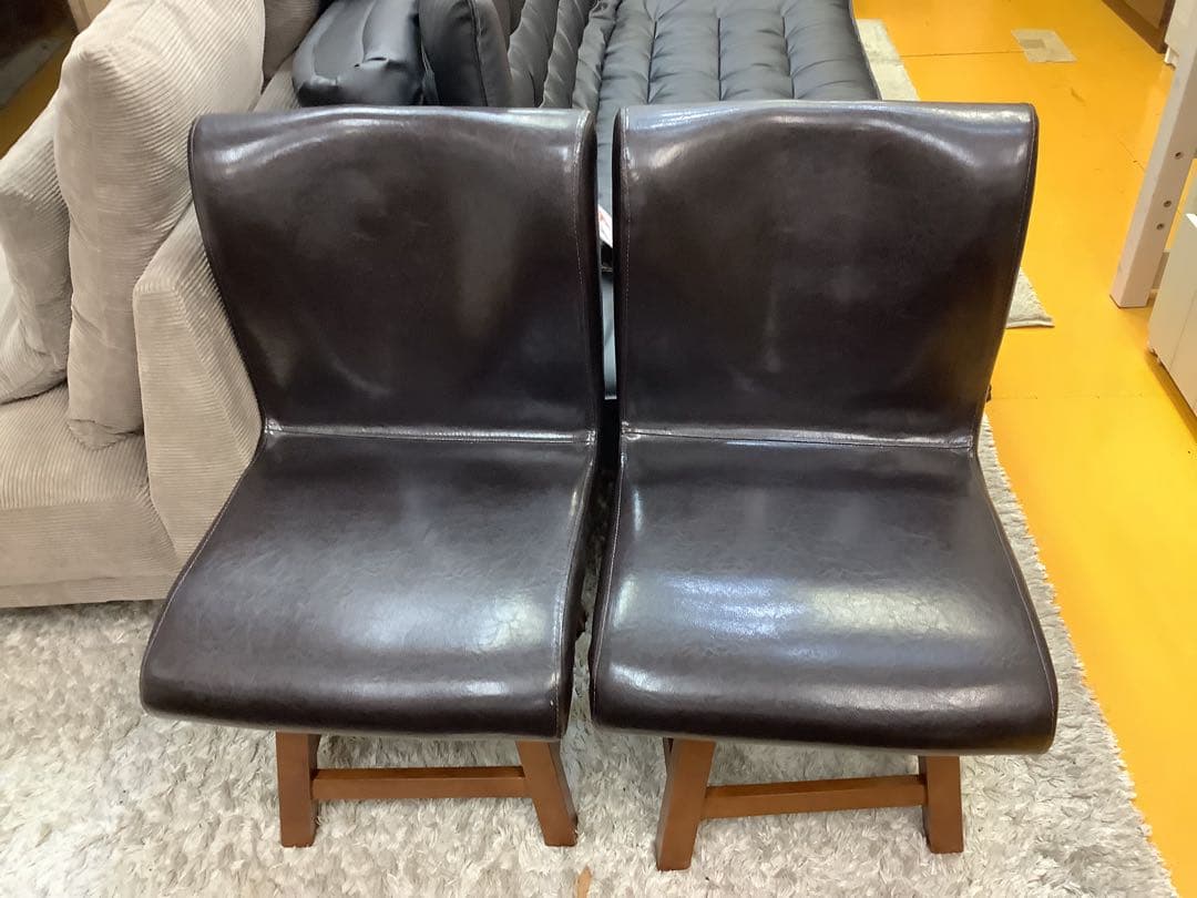 MORISHIGE モリシゲ 北欧風 アンティーク回転チェア2点セット