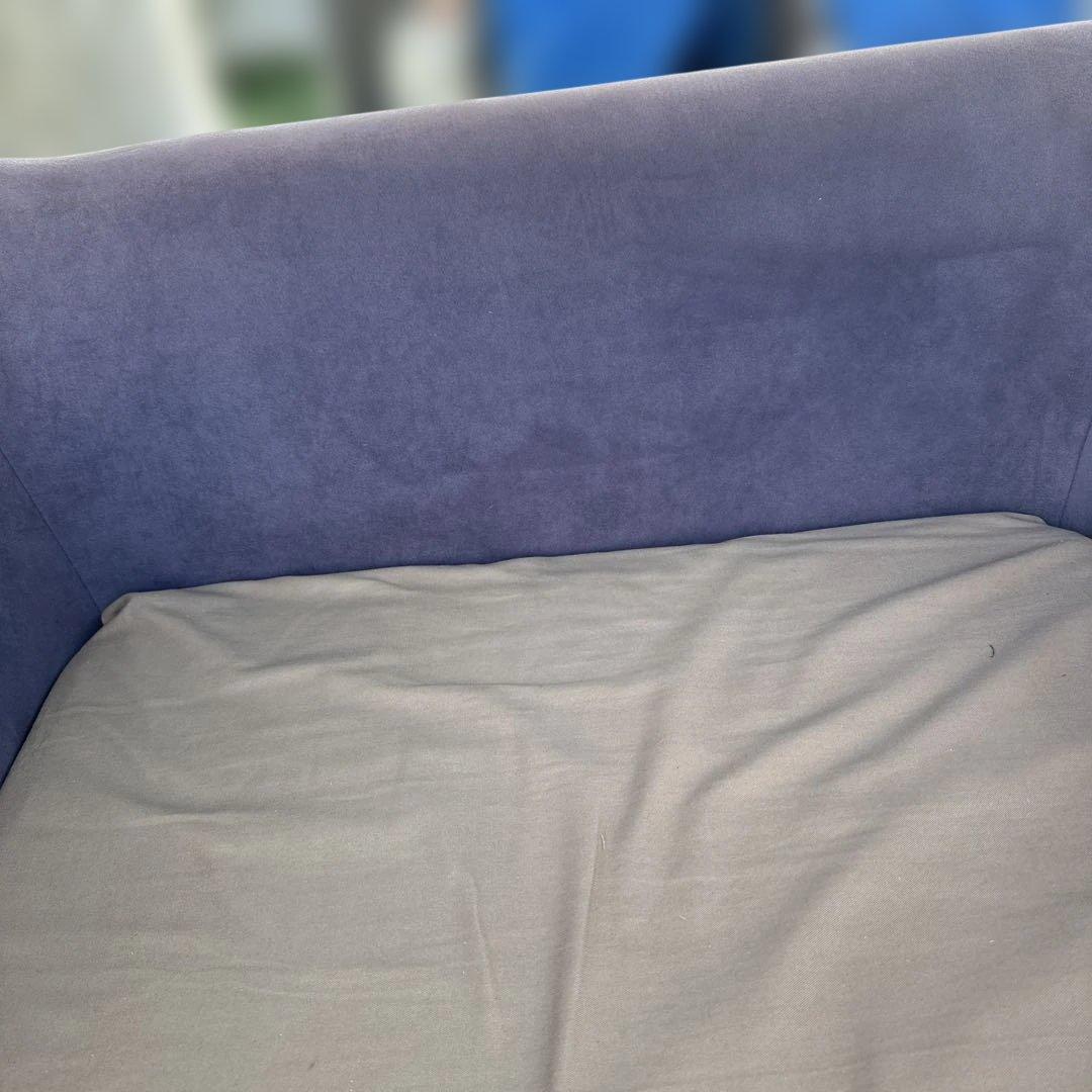 薄紫色 スエード調 アームチェア