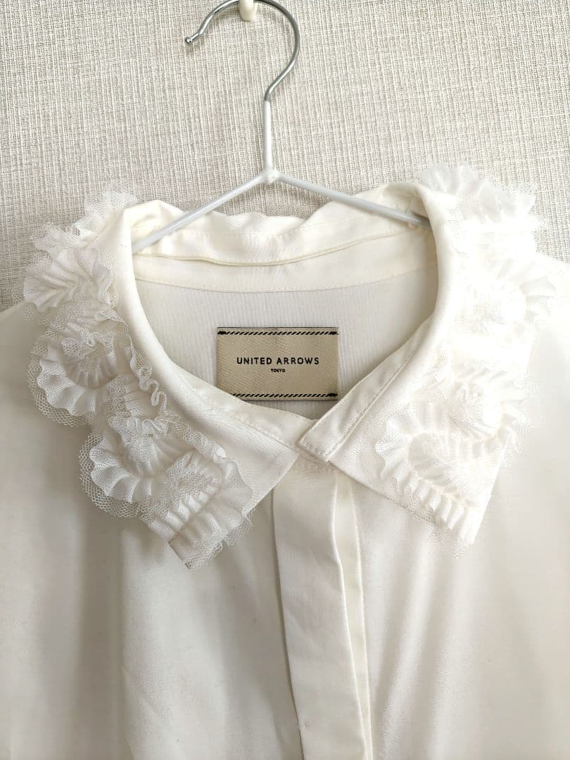 UNITED ARROWS チュールカラー 2WAY ブラウス