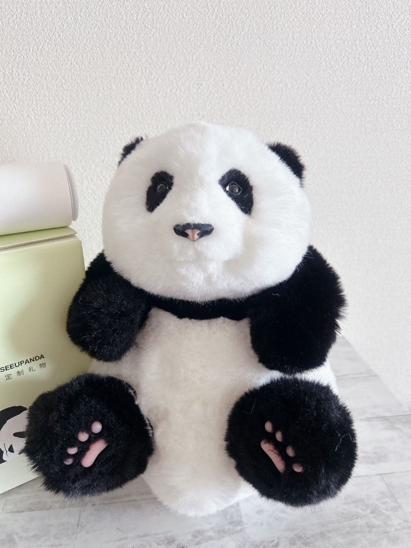 新品 Chongker お座り ぬいぐるみ パンダHehua 生後5ヶ月 箱付