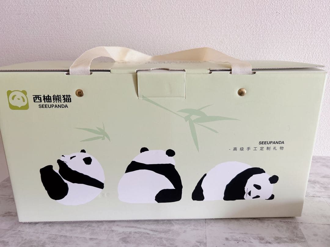 新品 Chongker お座り ぬいぐるみ パンダHehua 生後5ヶ月 箱付