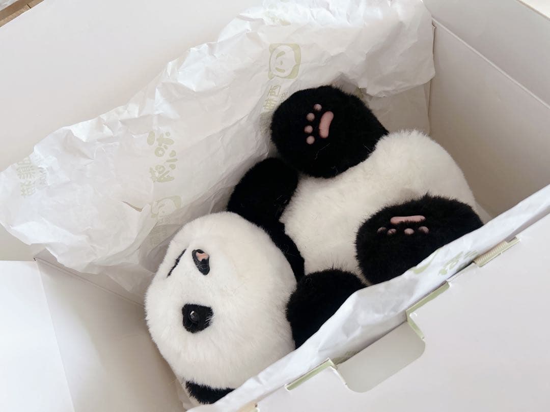 新品 Chongker お座り ぬいぐるみ パンダHehua 生後5ヶ月 箱付