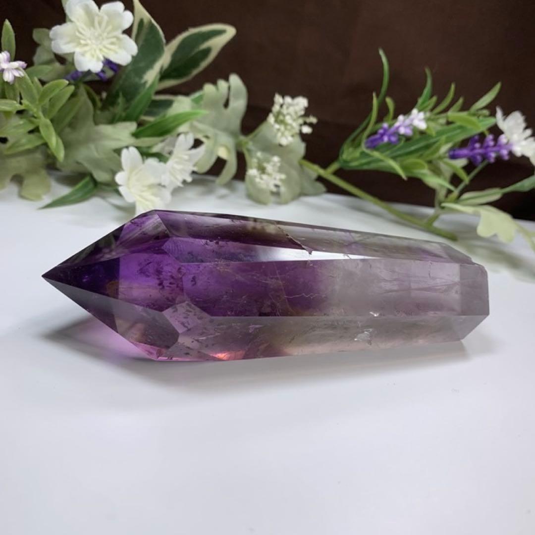 (訳)ロマネシュ鉱入り☆透明度抜群☆アメジストポイント