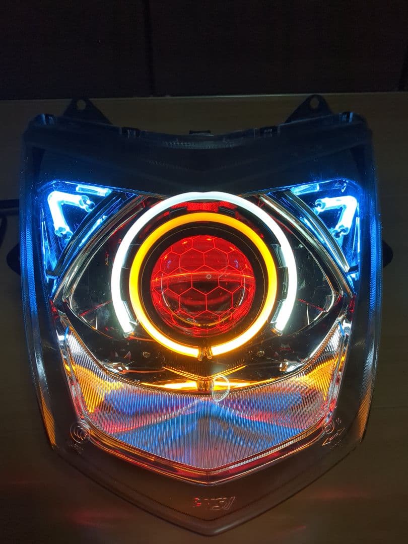 ②カラー変更シグナスX 3型デビルアイ社外ヘッドライト LED se44j1yp