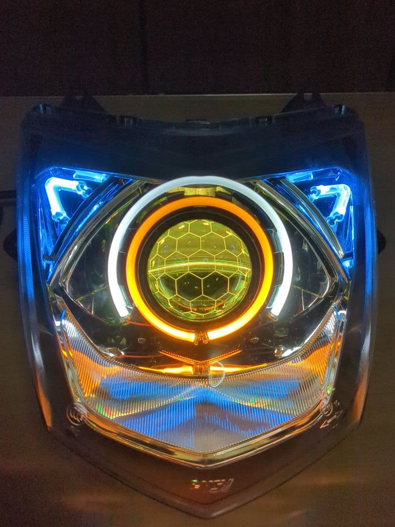 ②カラー変更シグナスX 3型デビルアイ社外ヘッドライト LED se44j1yp