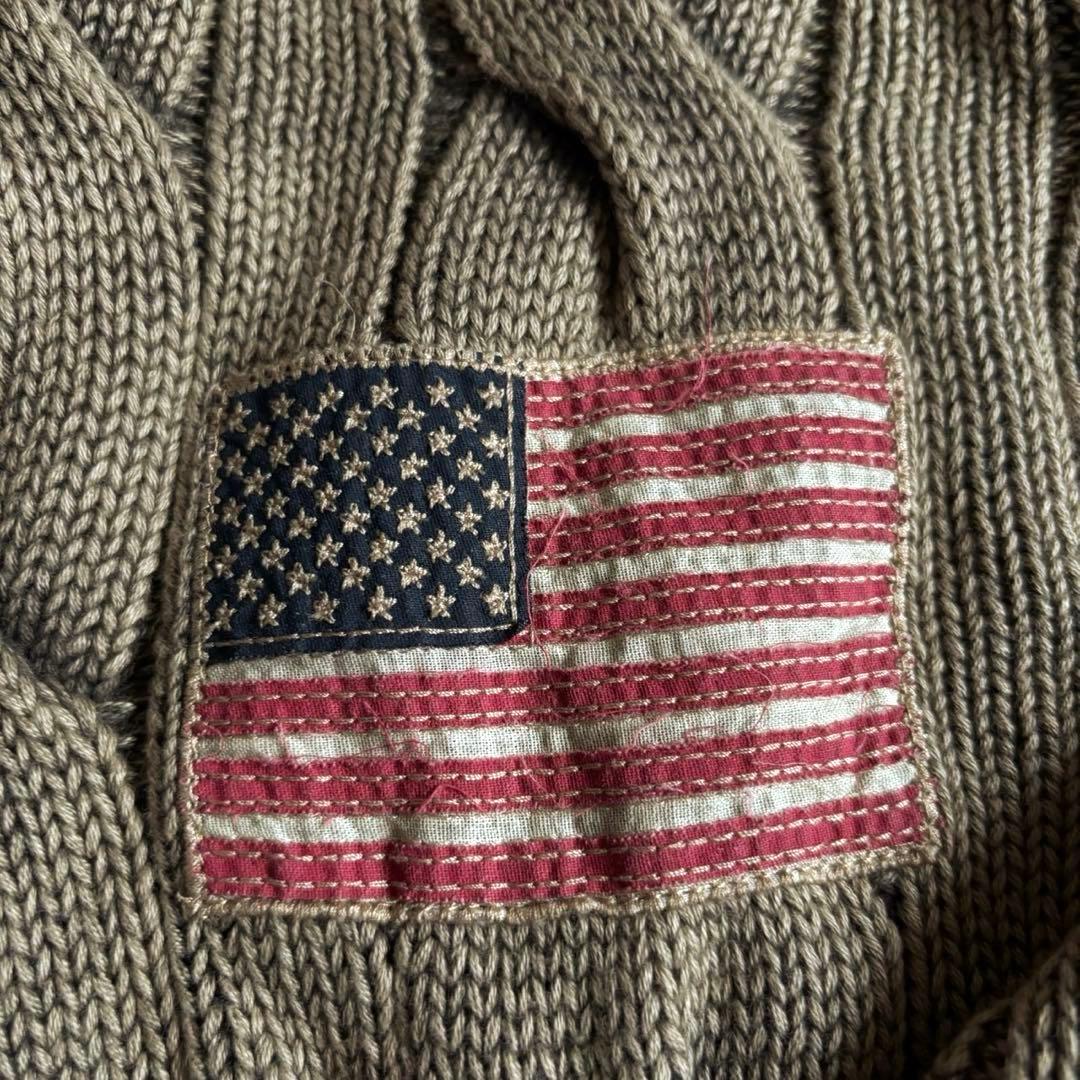 POLO RALPH LAUREN コットンケーブルニット 刺繍 エンブレム