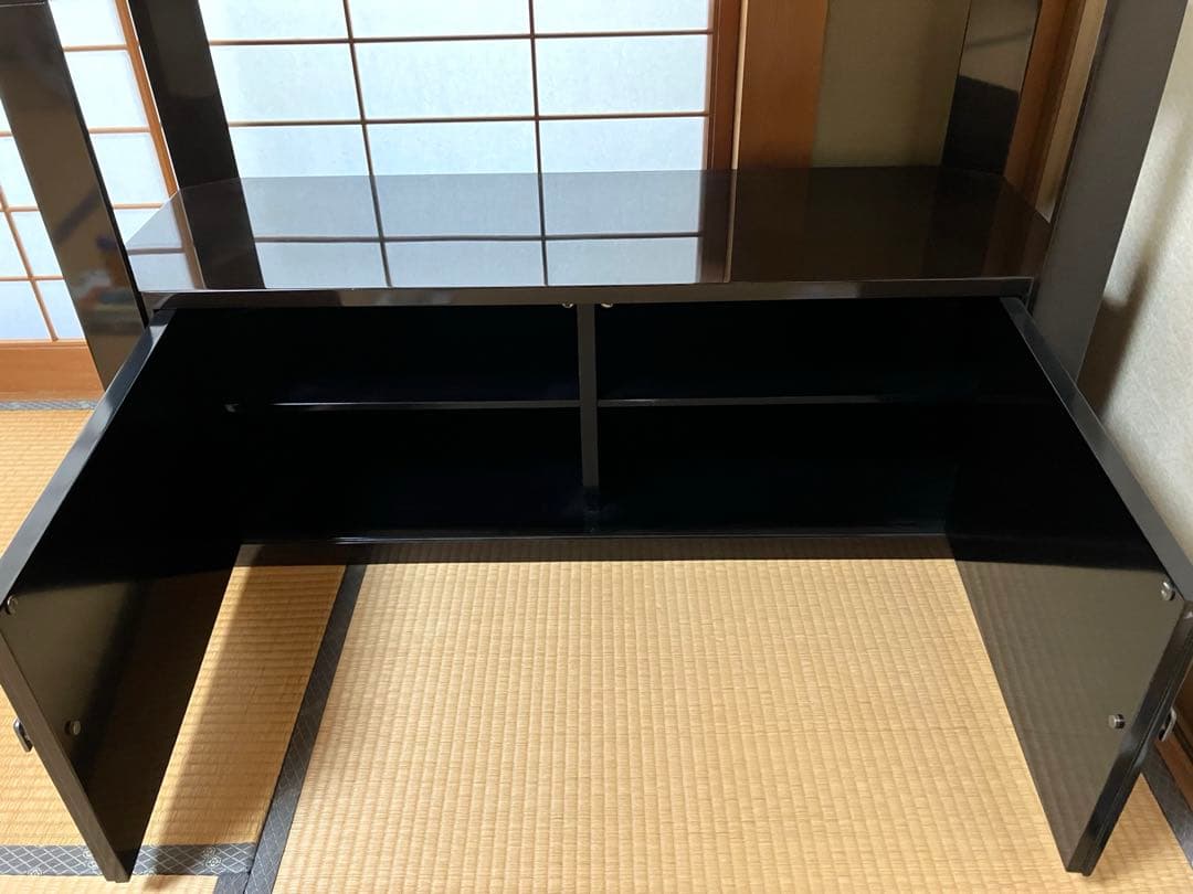 未使用•美品 モリシゲ MORISHIGE 飾り棚 呂色塗 総漆塗り 諏訪