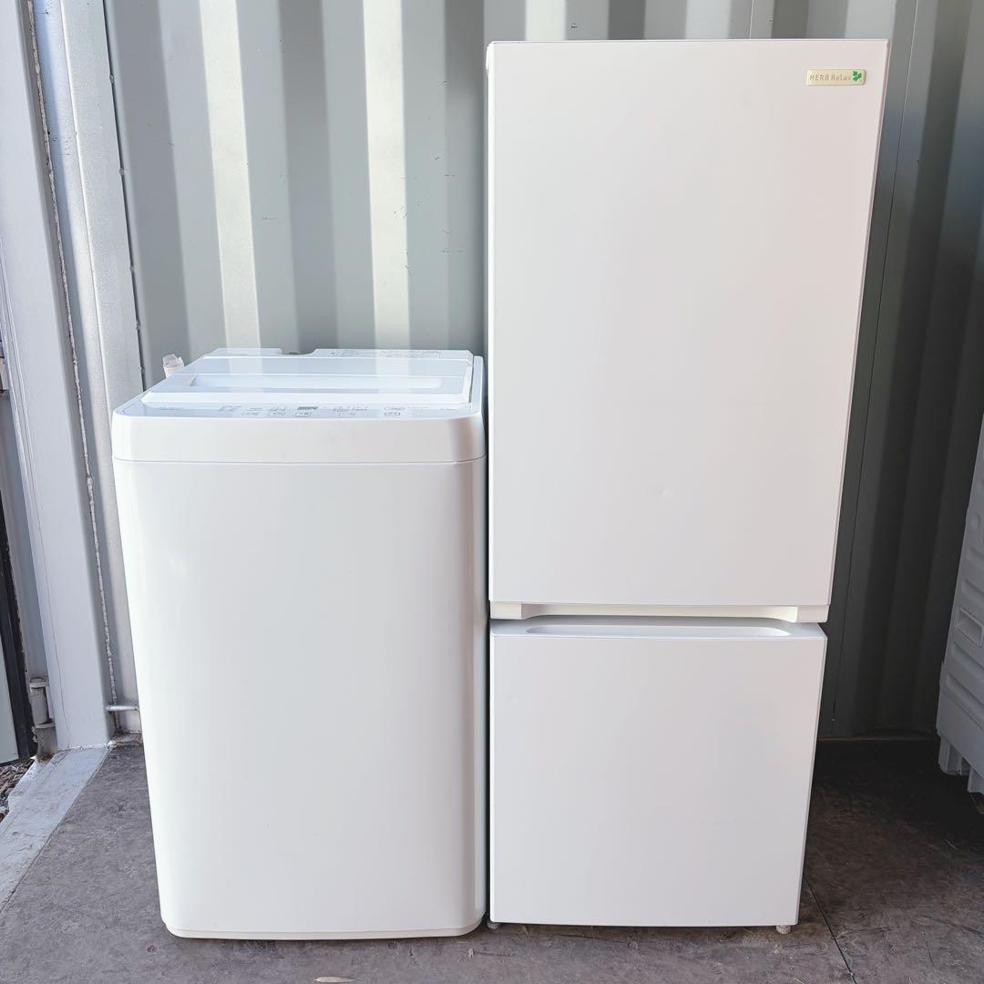 運搬取付無料！ホワイト純正YAMADA家電2点セット！シンプル設計！完動超美品！