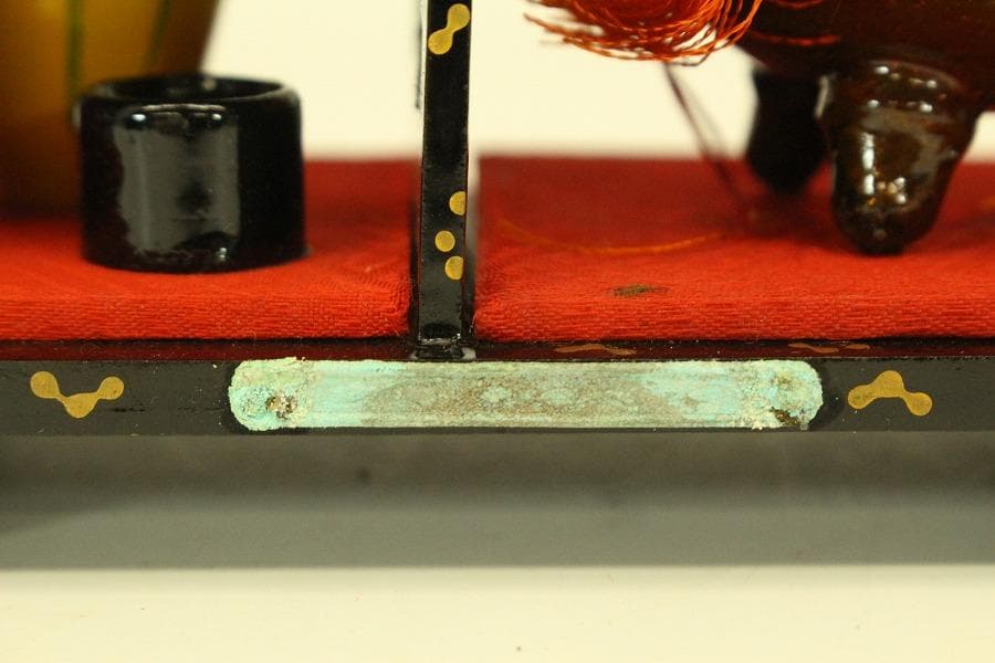 ミニチュア 古い 雛道具 木製 茶道具揃 火鉢一対(ZE358)