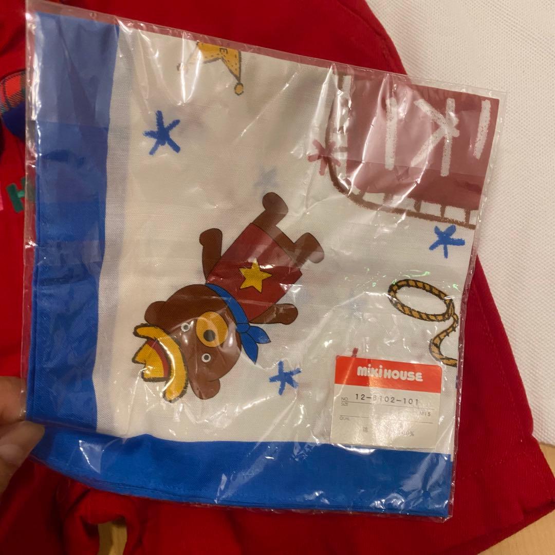 希少　新品タグ付き　ミキハウス立体クマリュックオーバーオールブラウスまとめセット