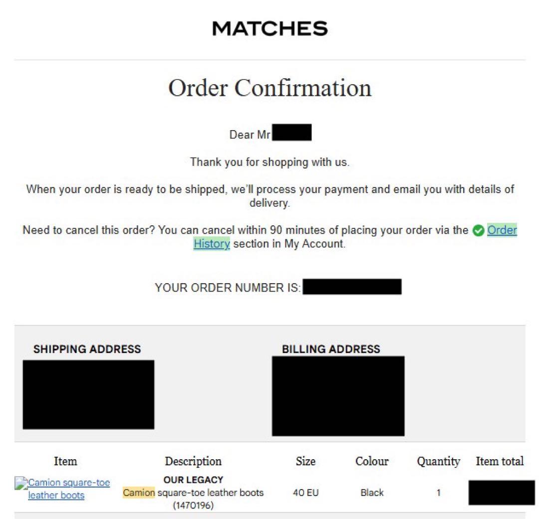 アワーレガシー カミオンブーツ our legacy camion 40