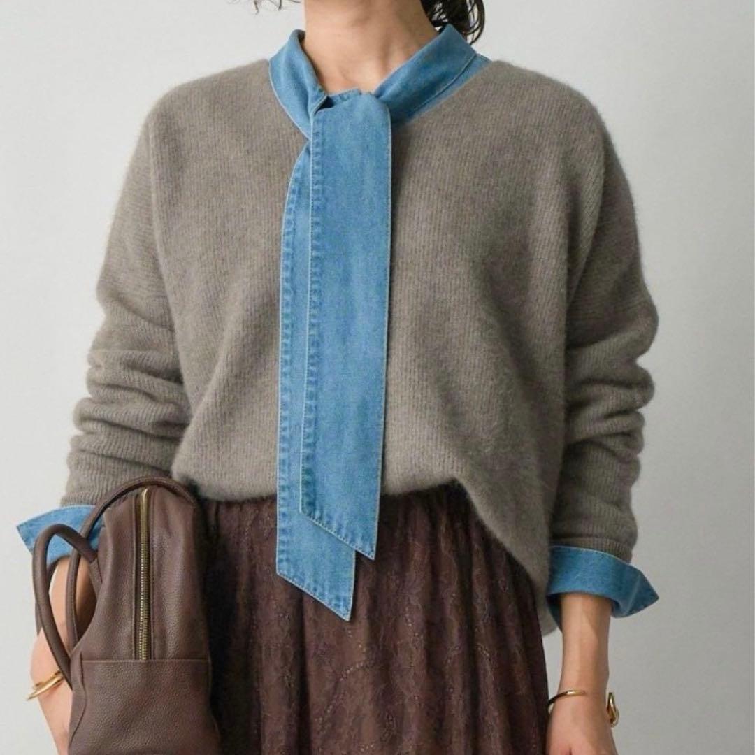 リヴドロワ　デニムボウタイシャツ