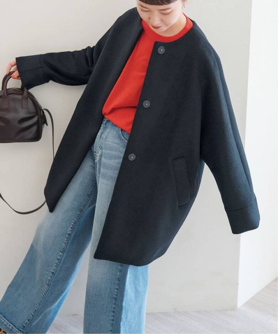 TICCA ノーカラーテントコート　SPICK＆SPAN IENA