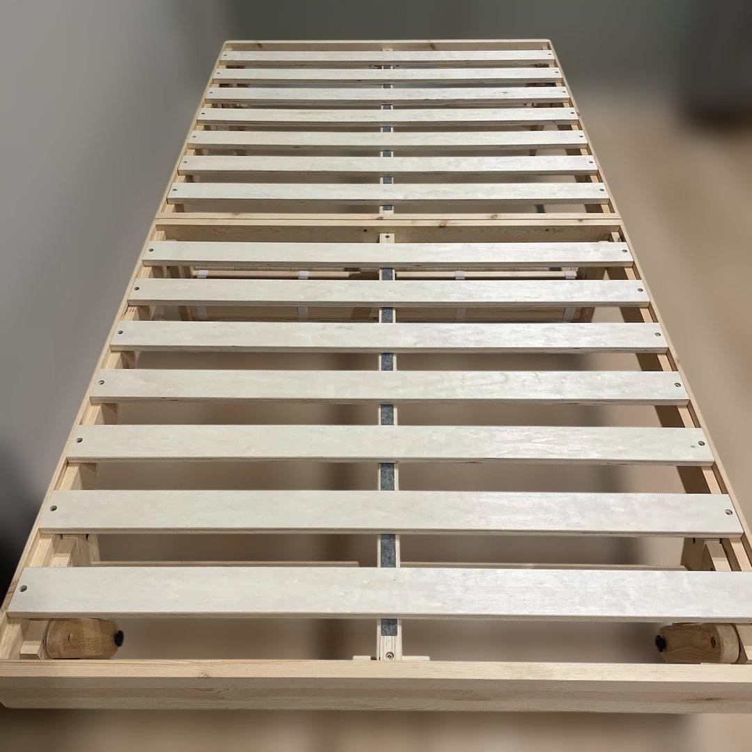 【山善】組立簡単木製ベッド パタントベッド(シングル)