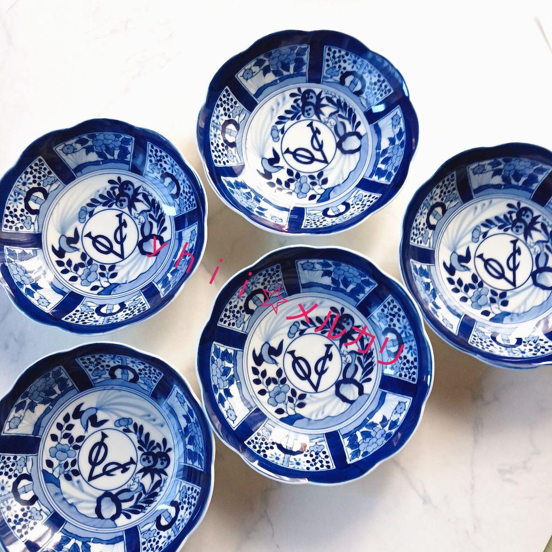 【稀少・レア】宮内庁御用達 深川製磁 有田焼 染付 連合東インド会社 深皿