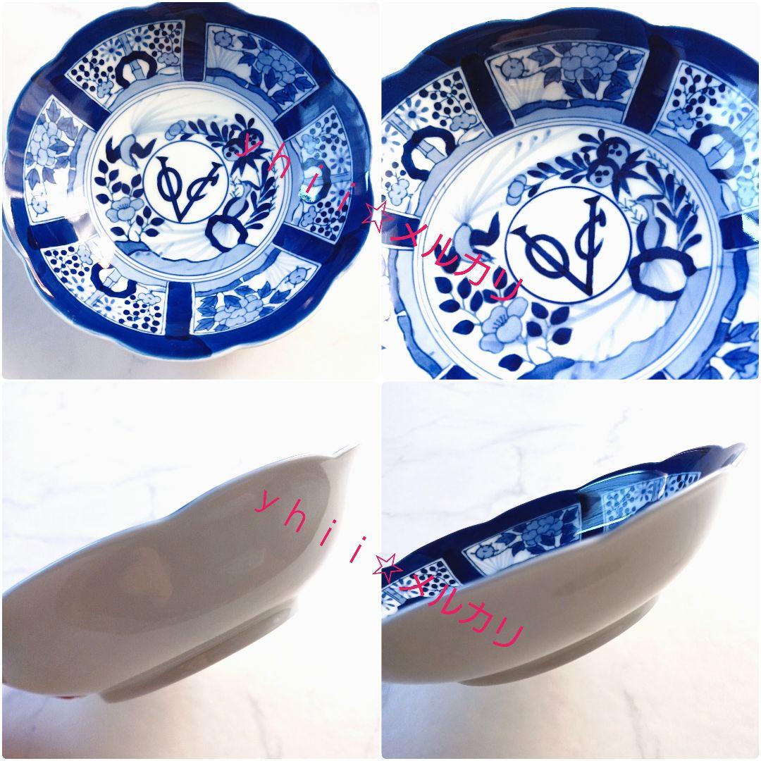 【稀少・レア】宮内庁御用達 深川製磁 有田焼 染付 連合東インド会社 深皿