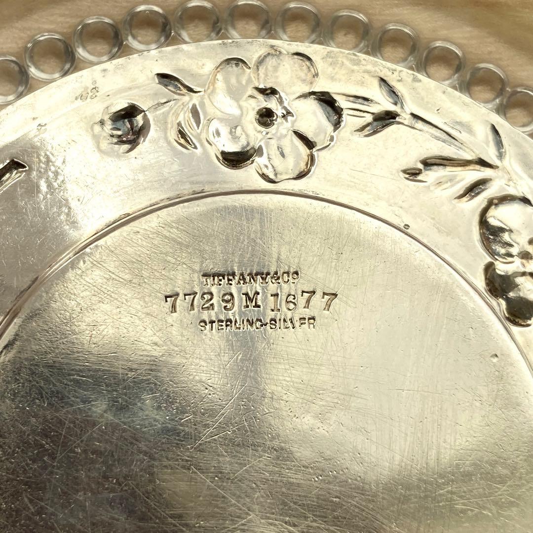 Tiffany 純銀　バターパットプレート（ワイルドローズ）
