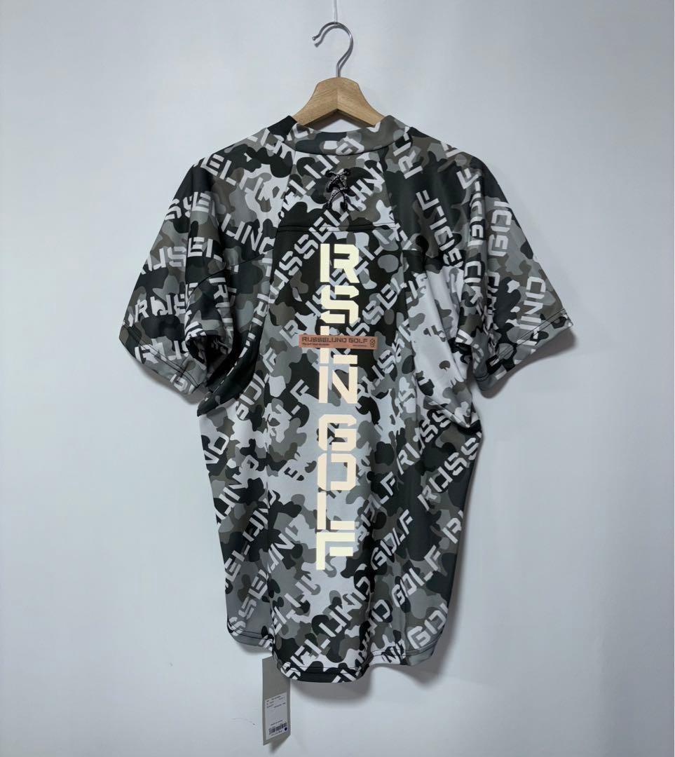 ラッセルノ ゴルフ リフレクター ロゴ SS モックネック セットアップ M