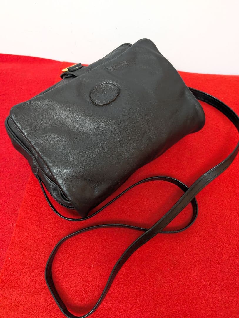 美品 極希少！gucci レザーショルダーバッグ ブラック オールドグッチ 希少