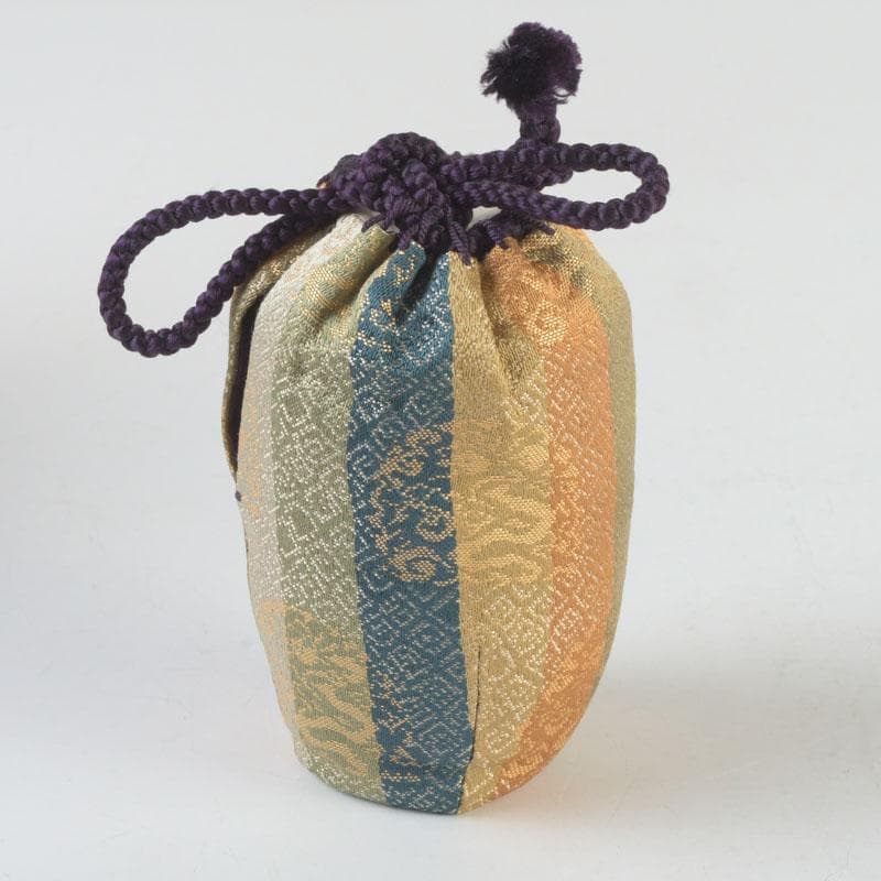 茶道具　高取焼　比古焼　藤崎寿山造　肩衝茶入　仕覆付　共箱　V　9824