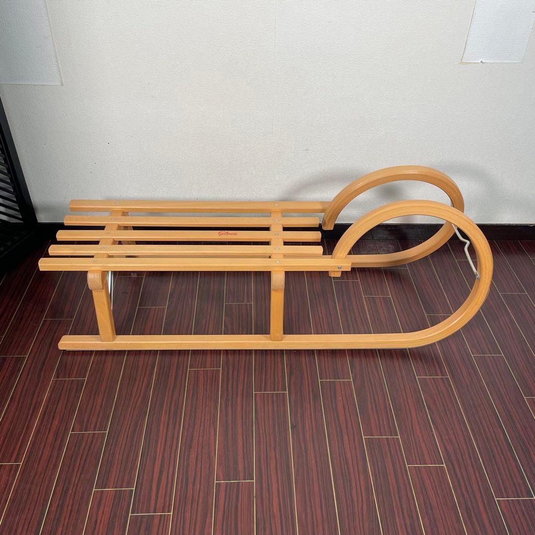 レア ドイツ製 Gloco 木製 ソリ 天然木 ブナ材 曲木 ディスプレイ