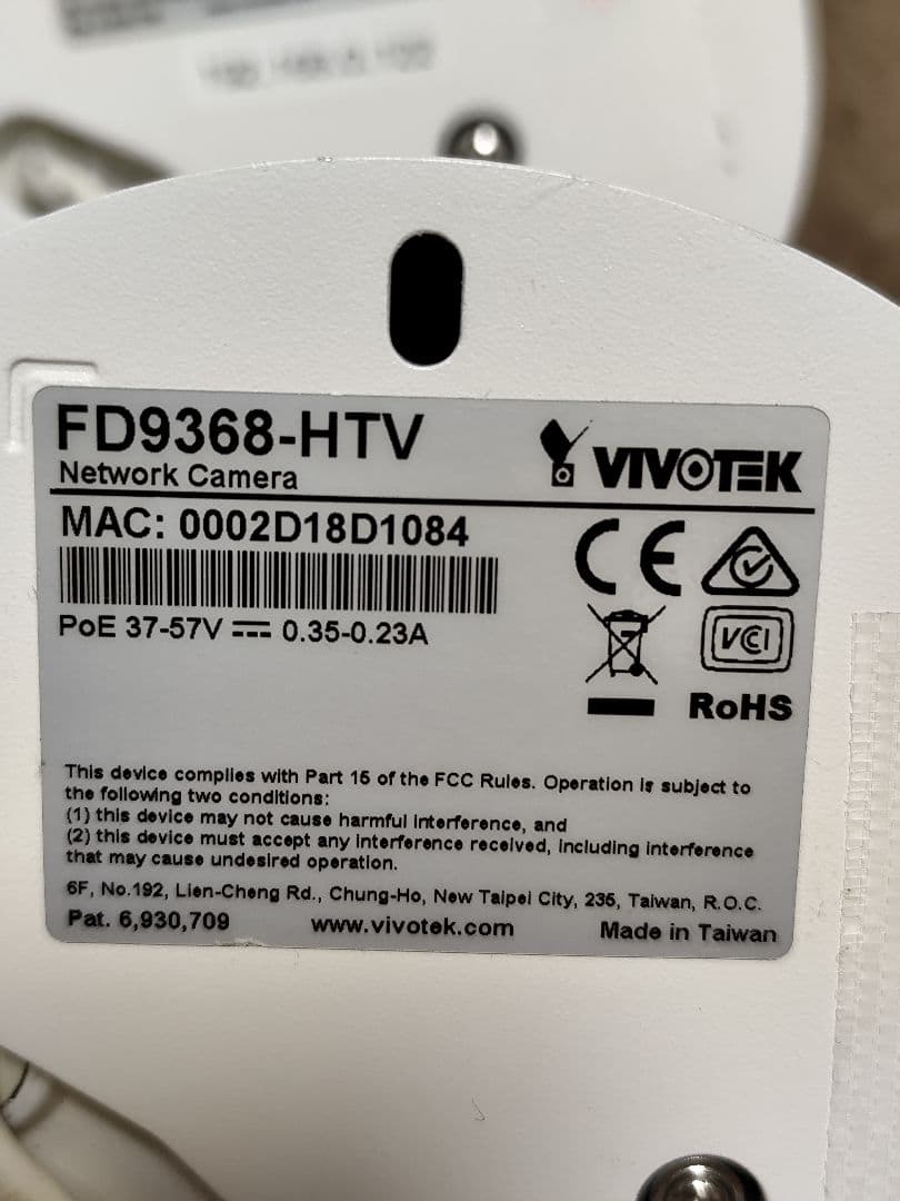 VIVOTEK FD9368-HTV カメラ 4個セット