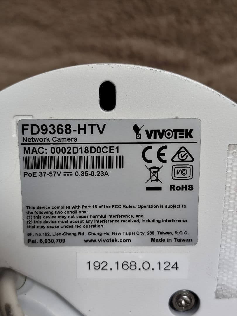 VIVOTEK FD9368-HTV カメラ 4個セット