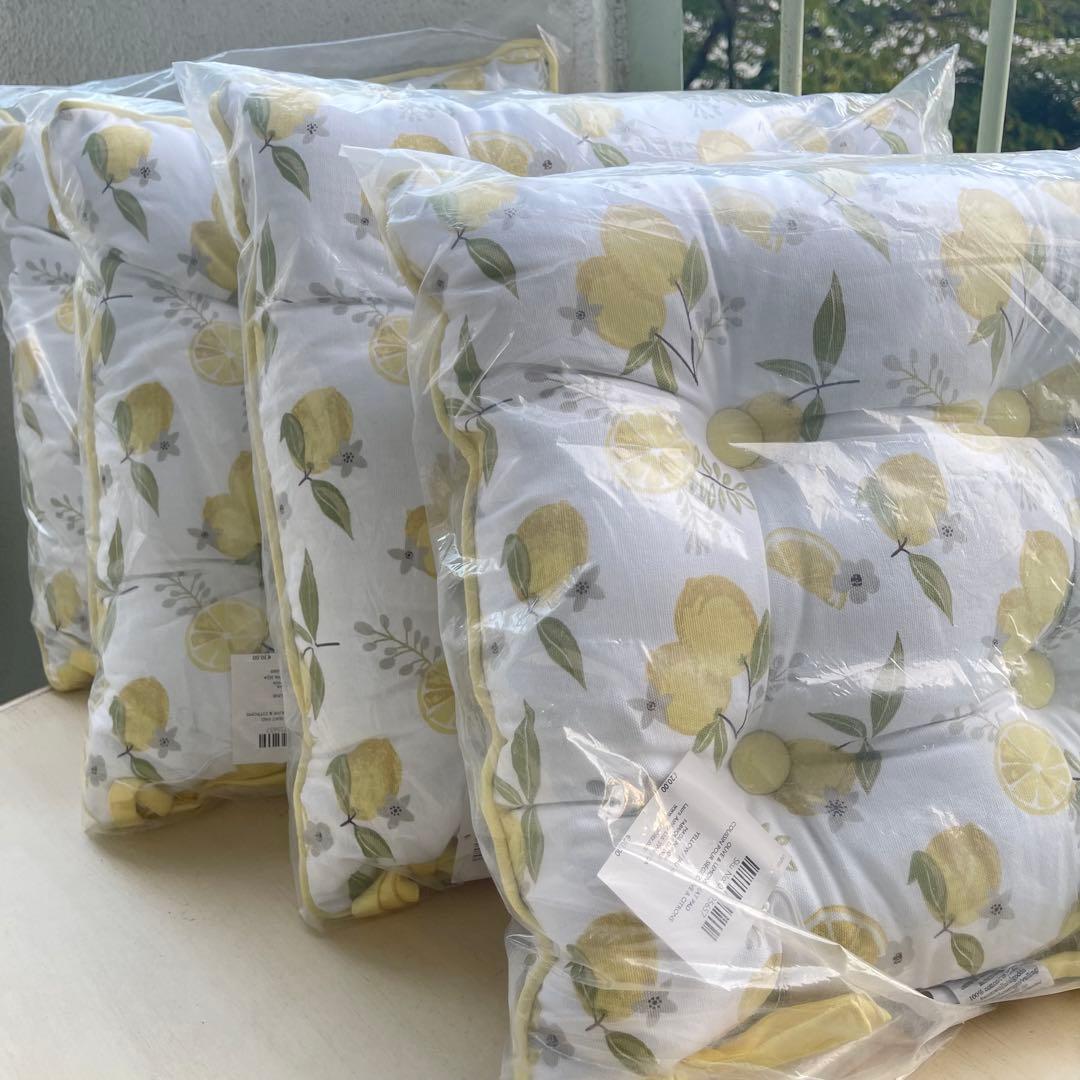 【4枚】ローラアシュレイシートパッド　オリーブ＆レモン　新品タグ付き