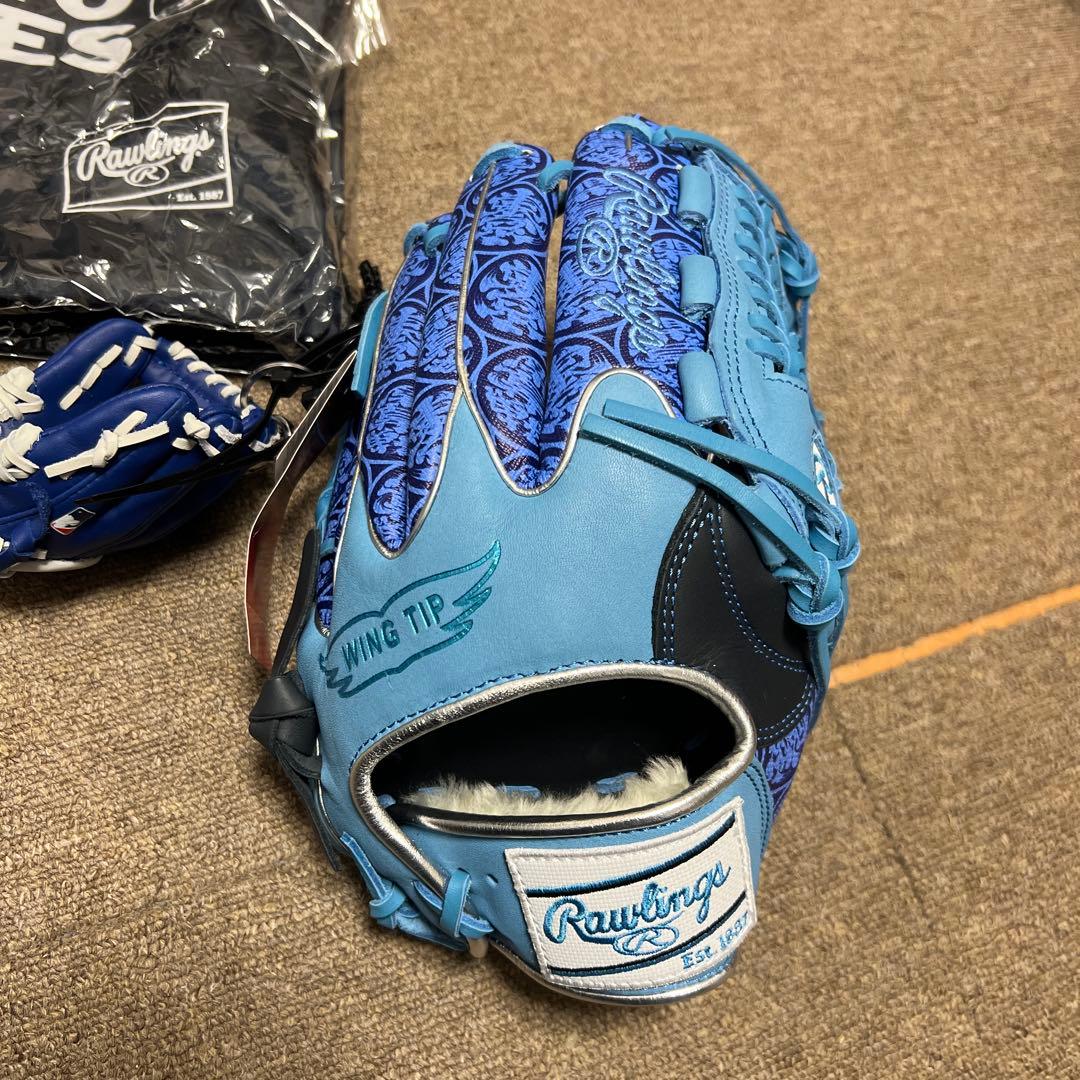 新品　Rawlings 軟式グローブ ネイビーサックス　オールラウンド　右投げ