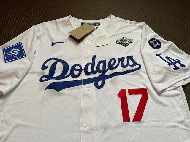大谷翔平WBC2026出場/WS2025優勝記念パッチ付LimitedジャージＬ
