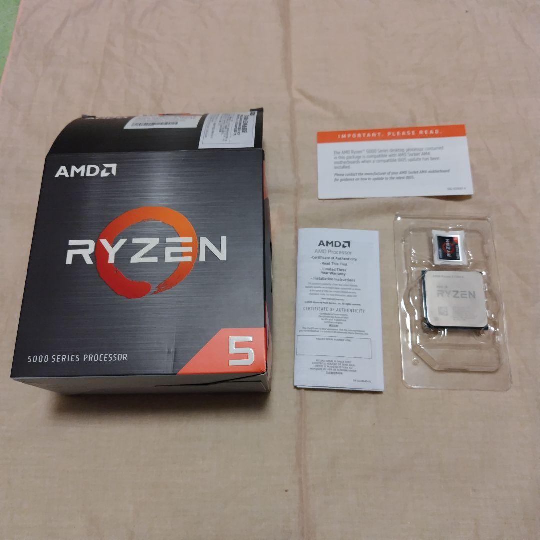 AMD Ryzen 5 5600X(クーラー無し)