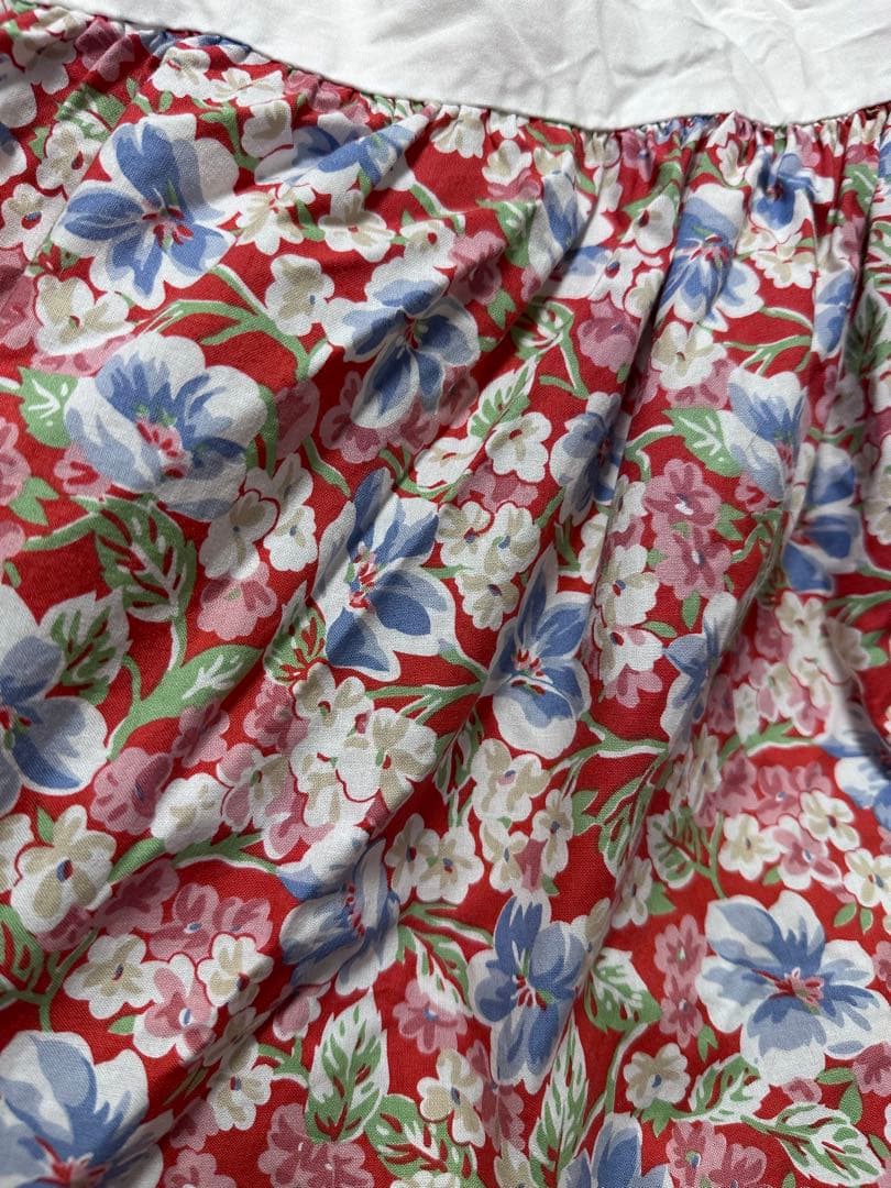 ☆激レア　ラルフローレン　ベッドスカート　セミダブルベッド　赤花柄　シーツ☆