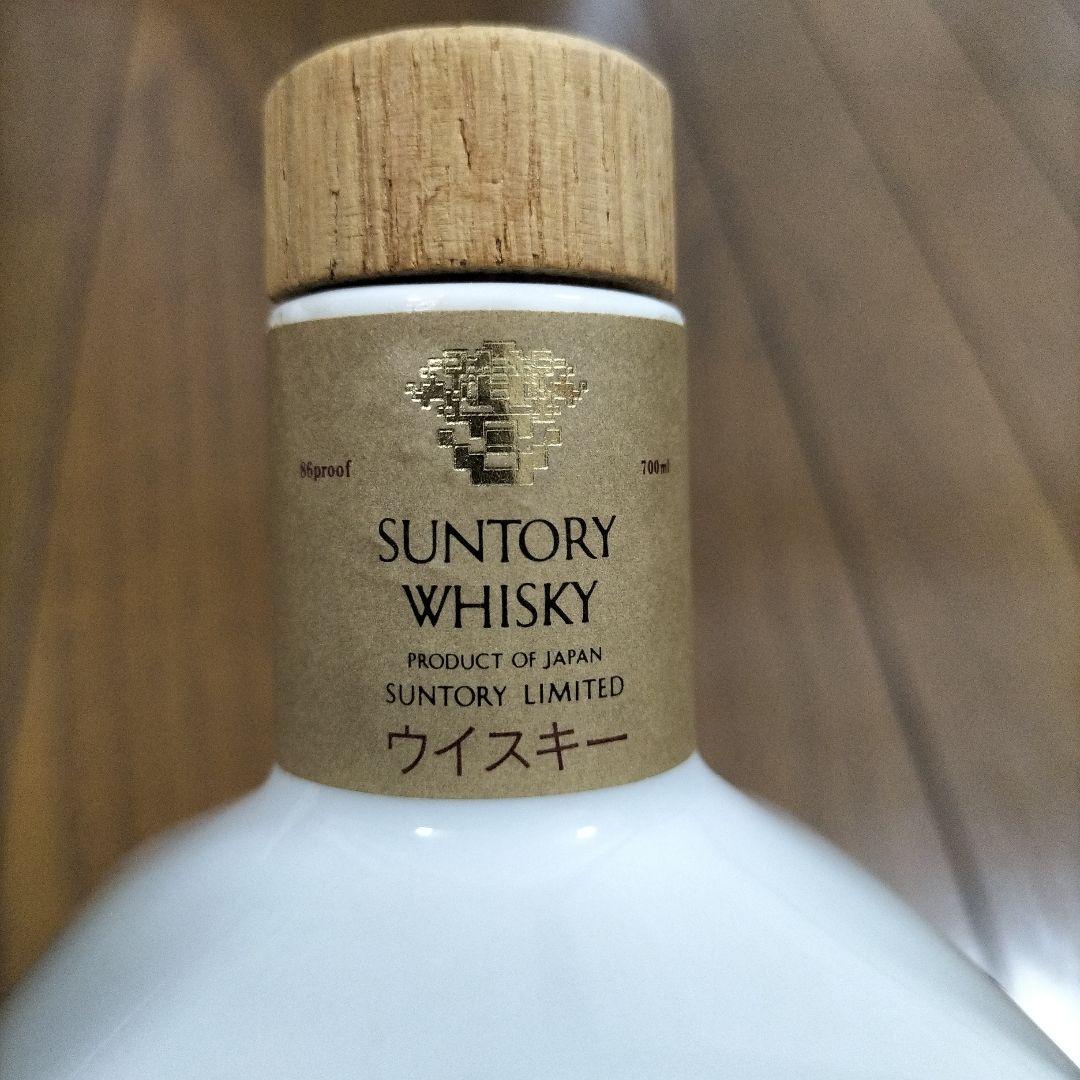 空き瓶　サントリー ピュアモルトウイスキー 山崎　有田焼 【錦菊梅竹文】