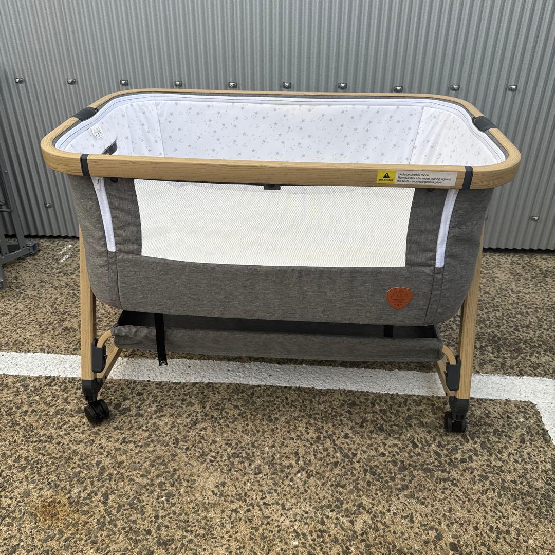 山087美品ベビーベッド グレー playkids Maydolly HZDMJ