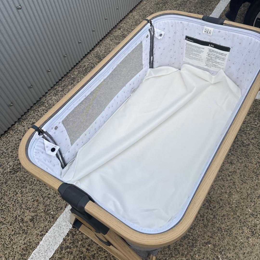 山087美品ベビーベッド グレー playkids Maydolly HZDMJ