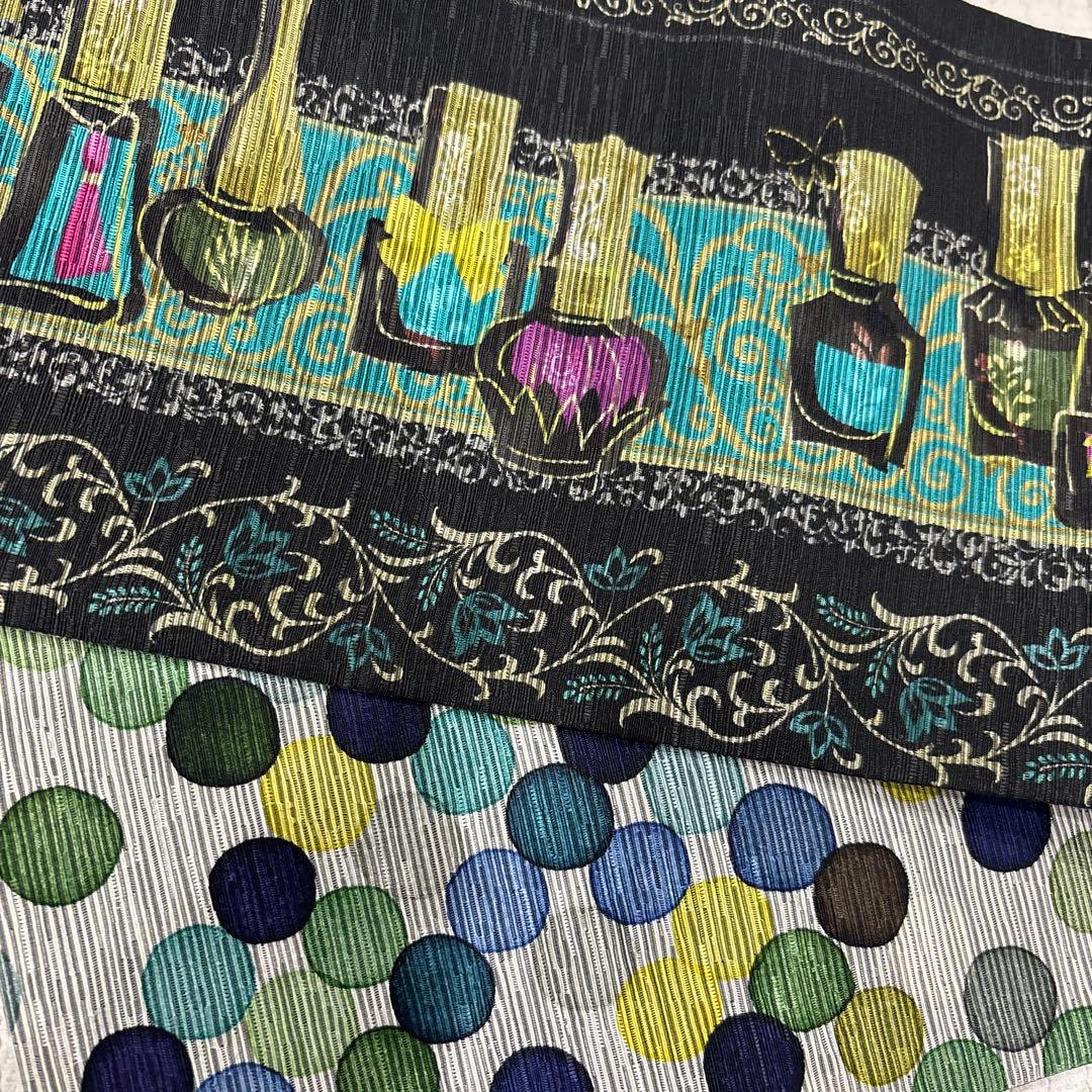 おしゃれ！　最終価格　半幅帯　正絹　ブランド　召しませ花 nail polish