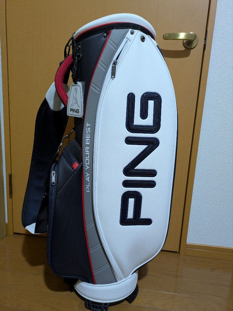 PING キャディバッグ CB-P2402 PEORIA ホワイト/ネイビー