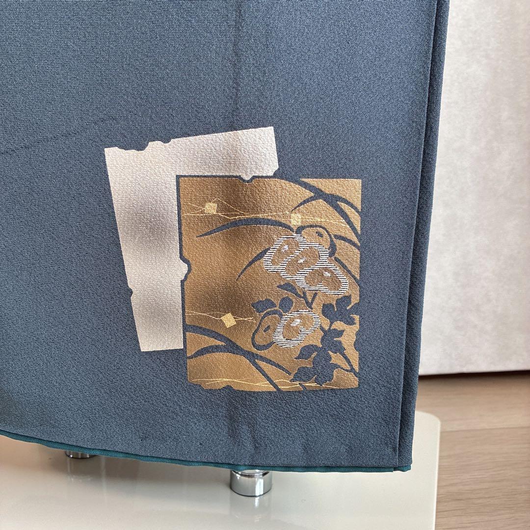 付け下げ　フルセット　着物　正絹　訪問着　袷　色紙　万寿菊　G4